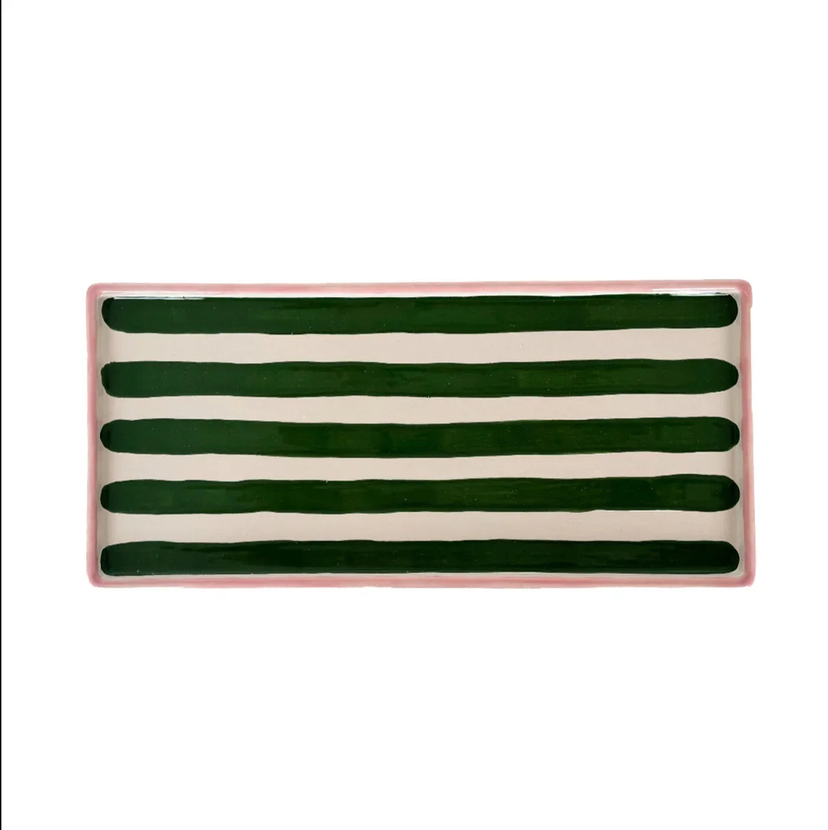 Striped Tray in Pink & Green | Retro, Modern, Funky Dorm Decor