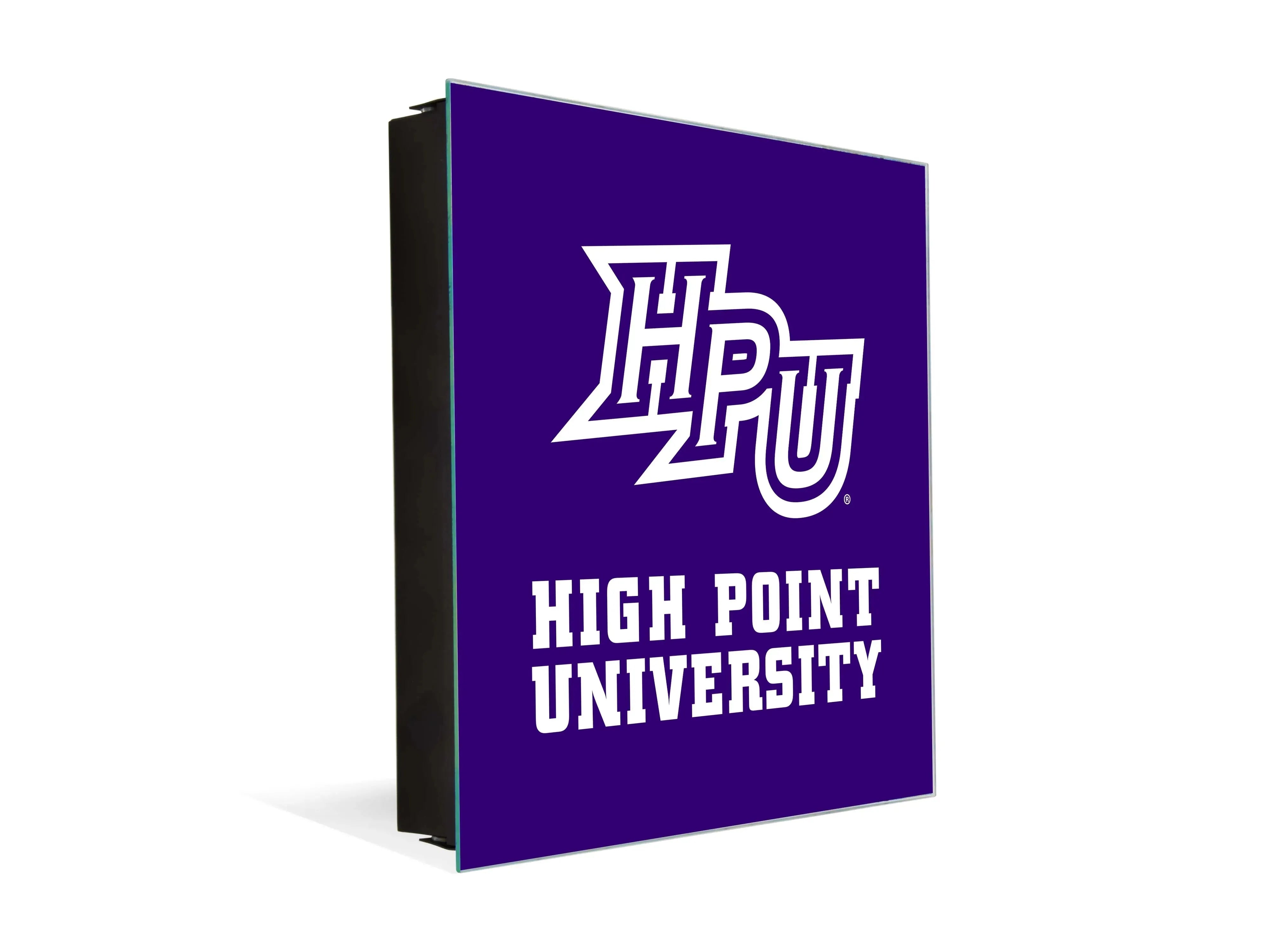 3-in-1 High Point University HPU Magnetic Dry-Erase Key Box / Key Cabinet Purple Key Box