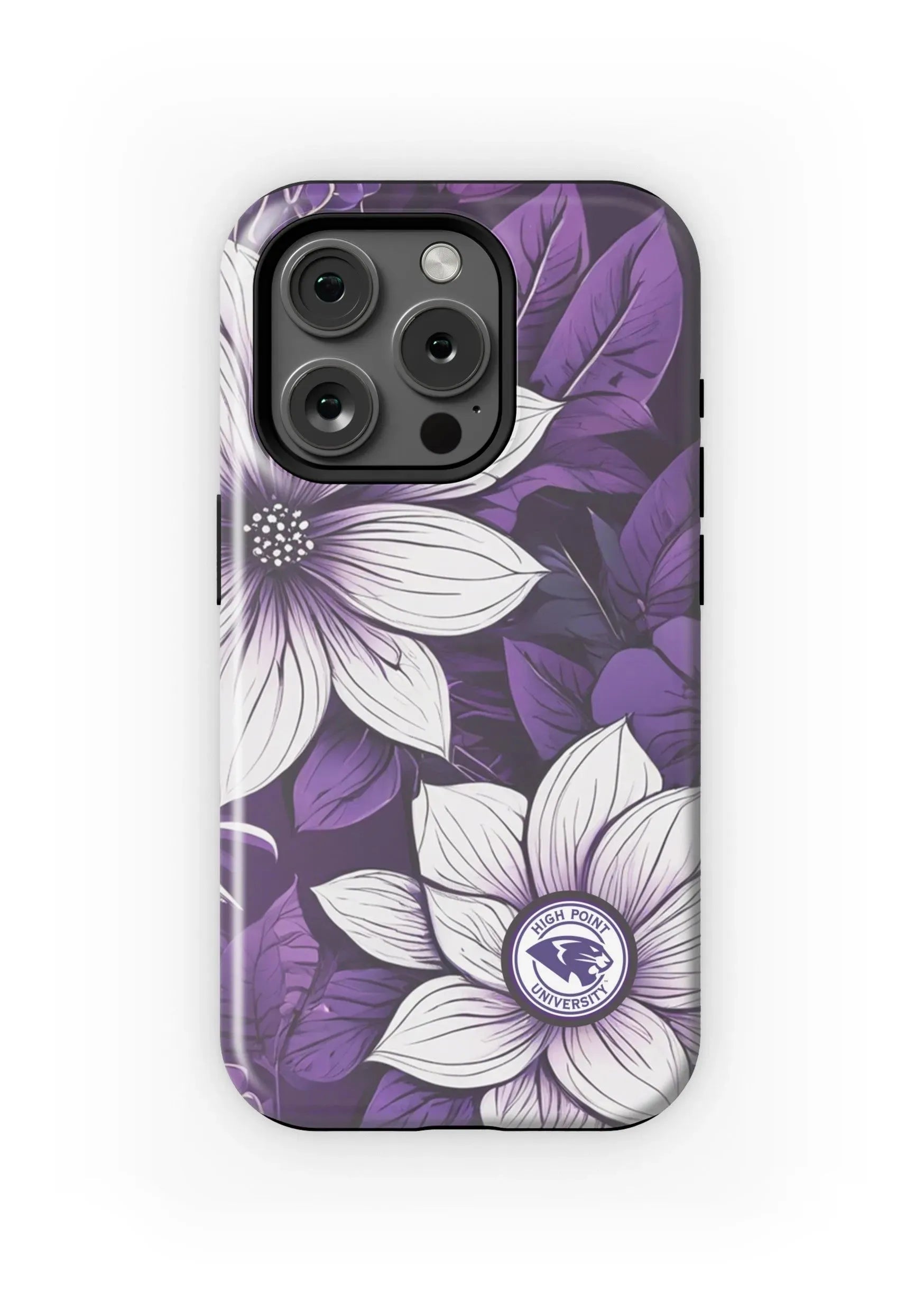 High Point University iPhone 15, 14, 13 Mobile Phone Case - Floral Sketch Matte Mobile Phone Cases