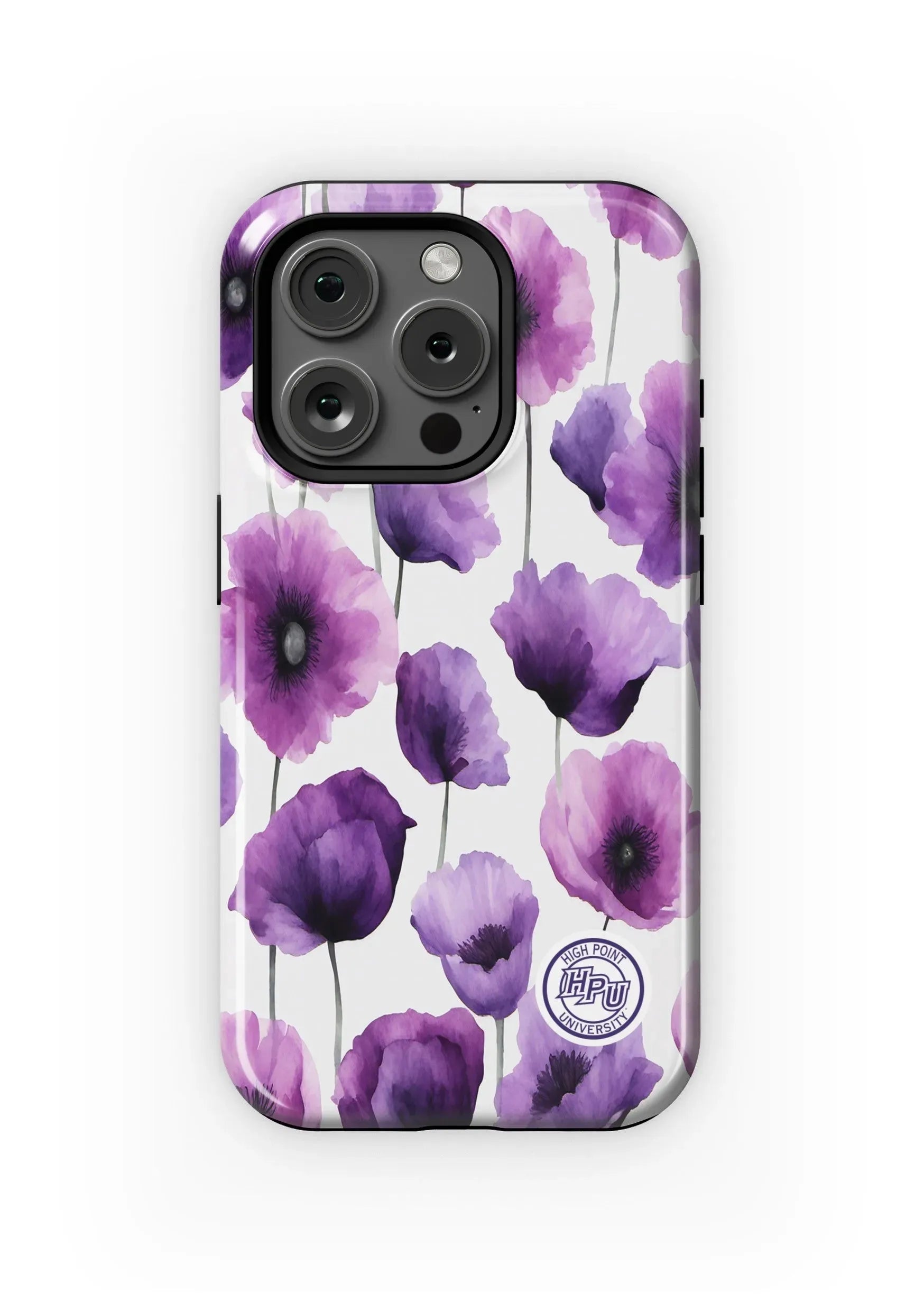 High Point University iPhone 15, 14, 13 Mobile Phone Case - Bold Floral Gloss Mobile Phone Cases