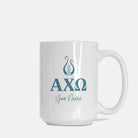 Alpha Chi Omega Personalized Mug Deluxe 15 oz. - Greek Letters Vega Drinkware