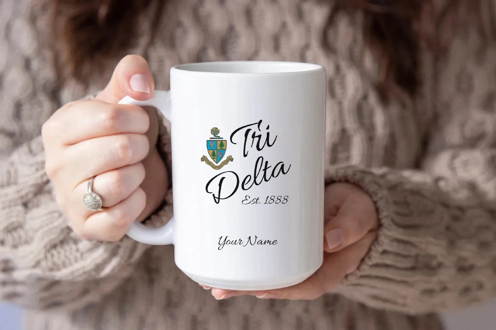 Tri Delta Personalized Mug Deluxe 15 oz. Drinkware