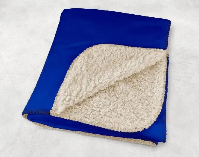 Georgia State XL 60x80 Sherpa Blanket - Center Band Throw Blankets