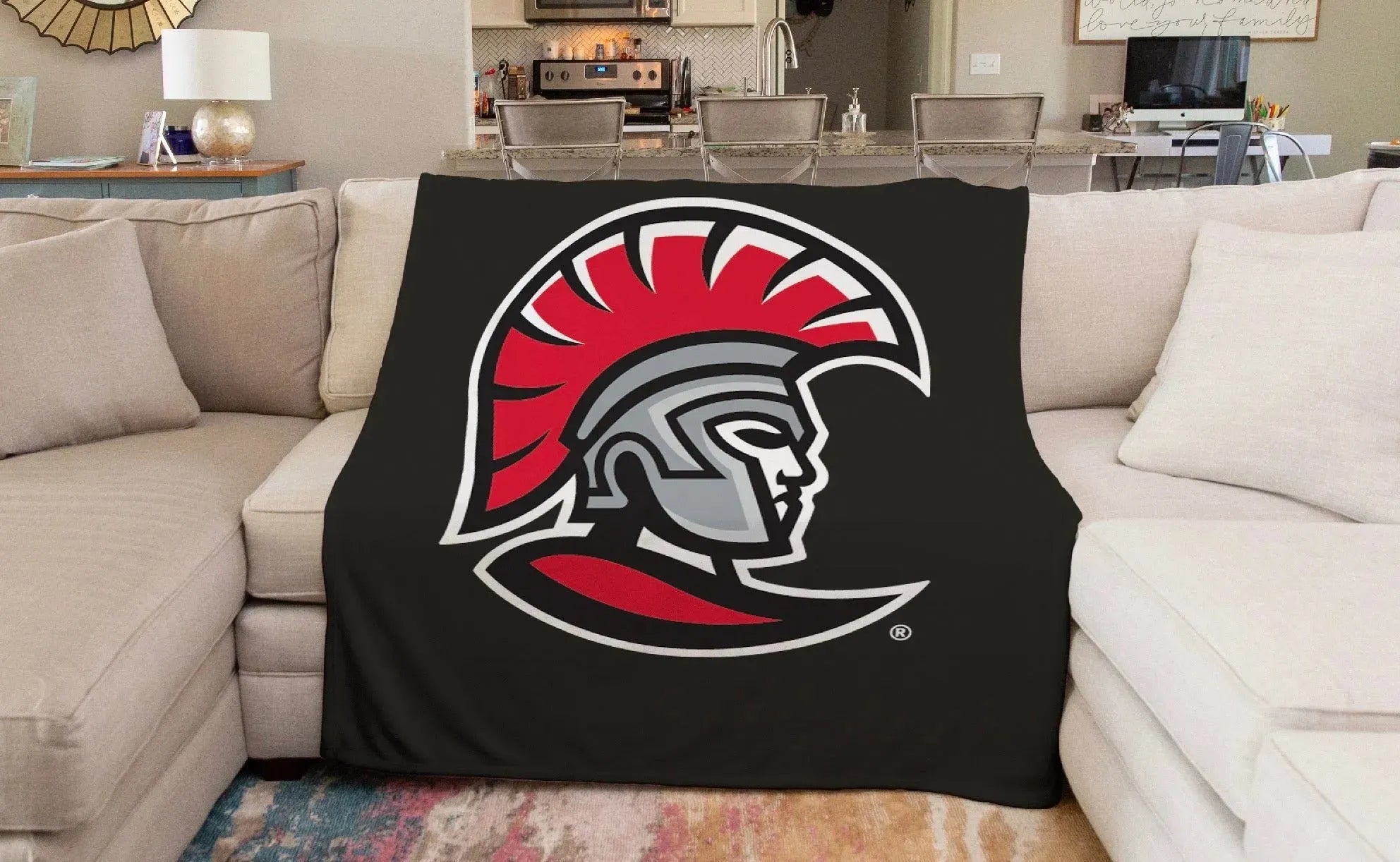 University of Tampa Blanket XL 60x80 - Spartan Throw Blankets