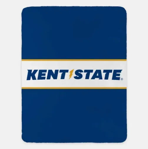 Kent State University XL 60x80 Throw Blanket - Athletic Center Band Blue Throw Blankets