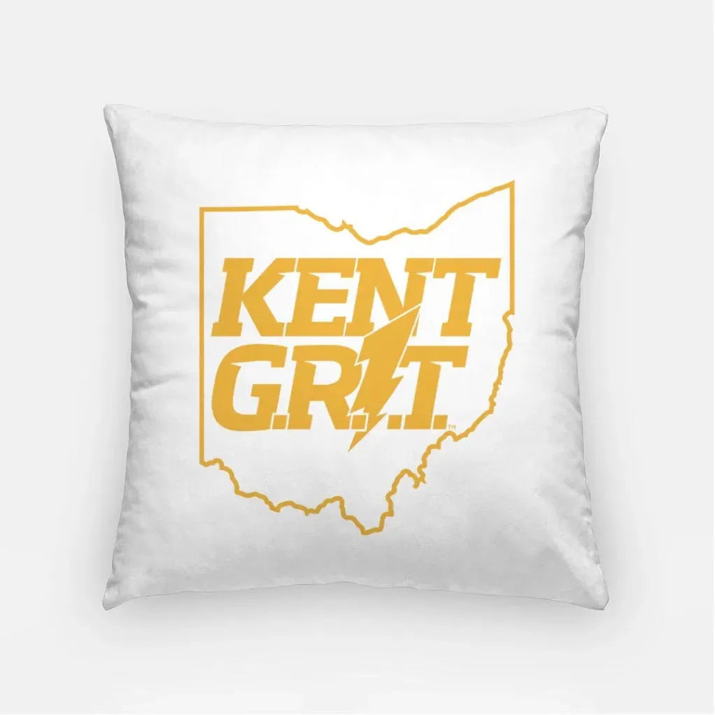 Kent Grit 18" Throw Pillow Cover White Gold Pillow Covers