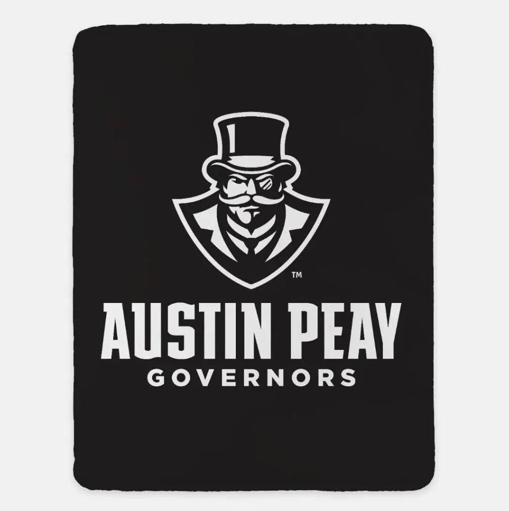 Austin Peay State University XL 60x80 Traditional Throw Blanket Black White Throw Blankets
