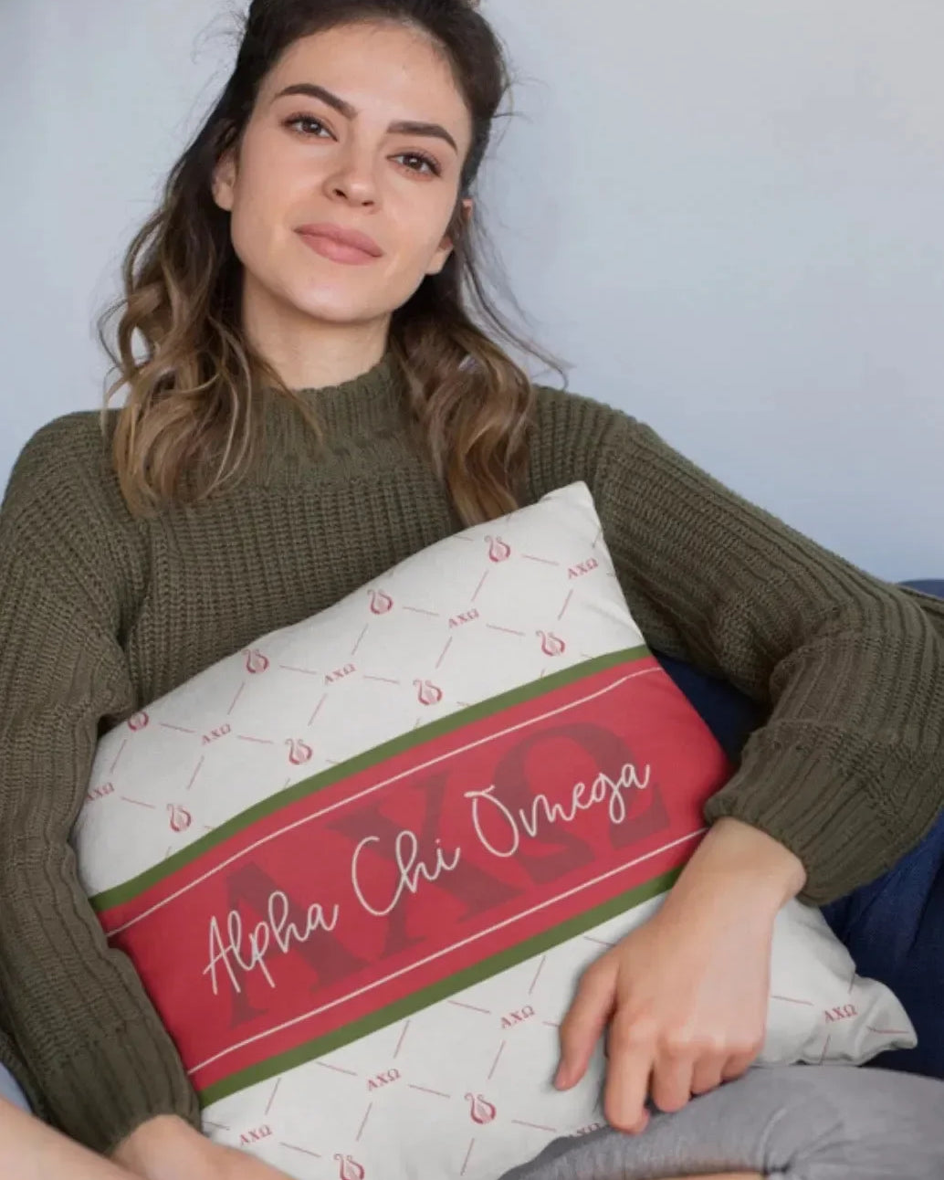 Alpha Chi Omega 18" Classic Throw Pillow Cover Pillow Covers