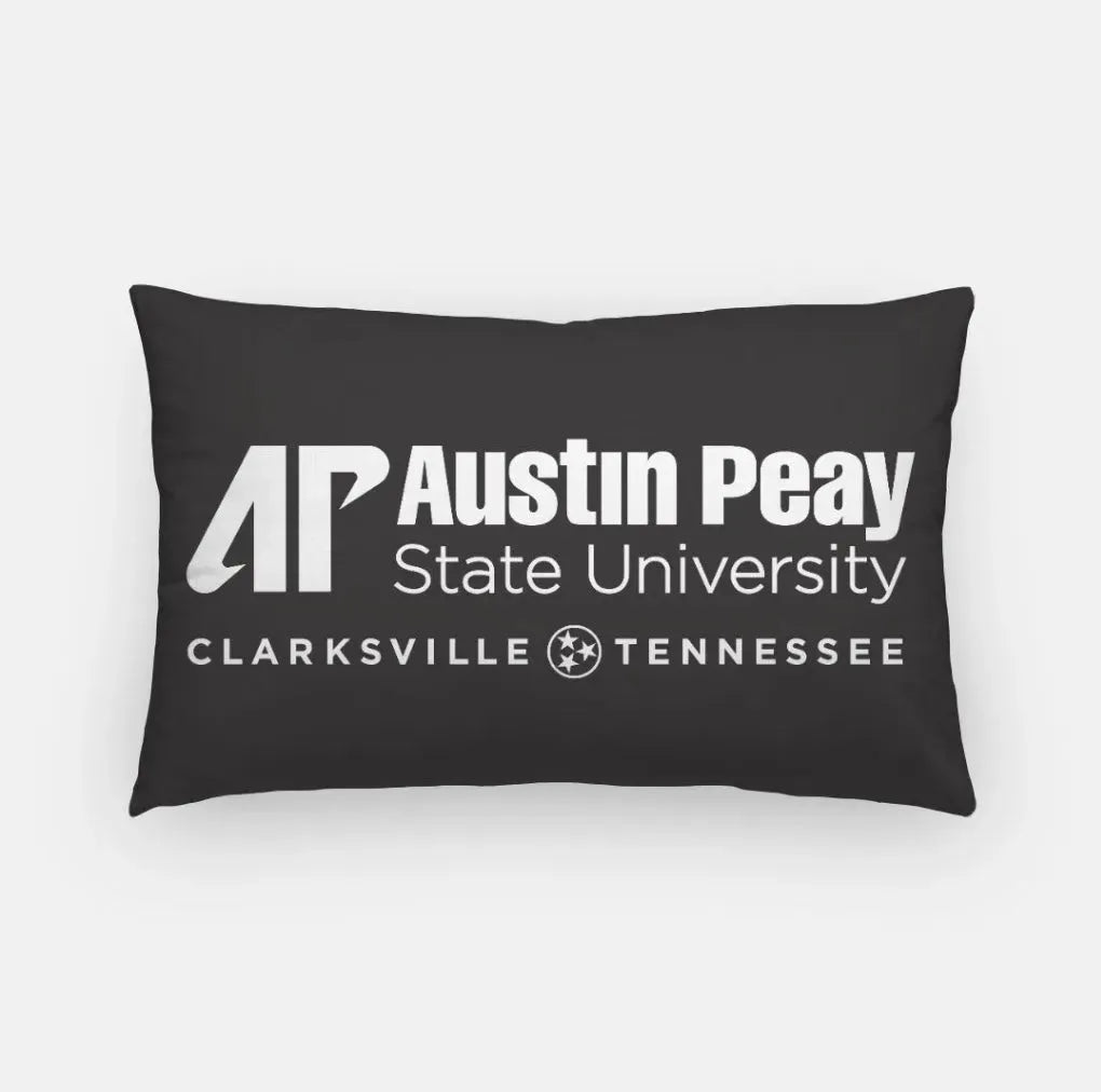 Austin Peay State University Lumbar Pillow Cover Black White Pillow Covers