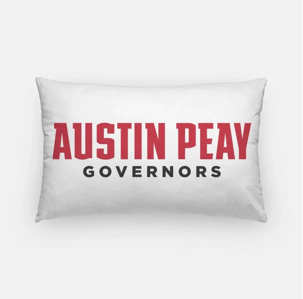 Austin Peay Governors Lumbar Pillow Cover White Pillow Covers