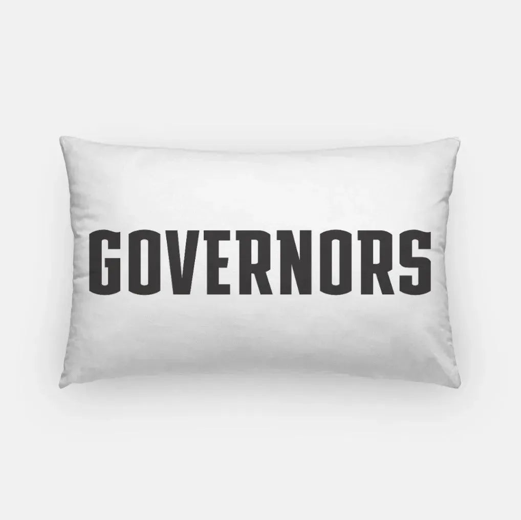 Austin Peay Lumbar Pillow Cover - Governors White Black Pillow Covers