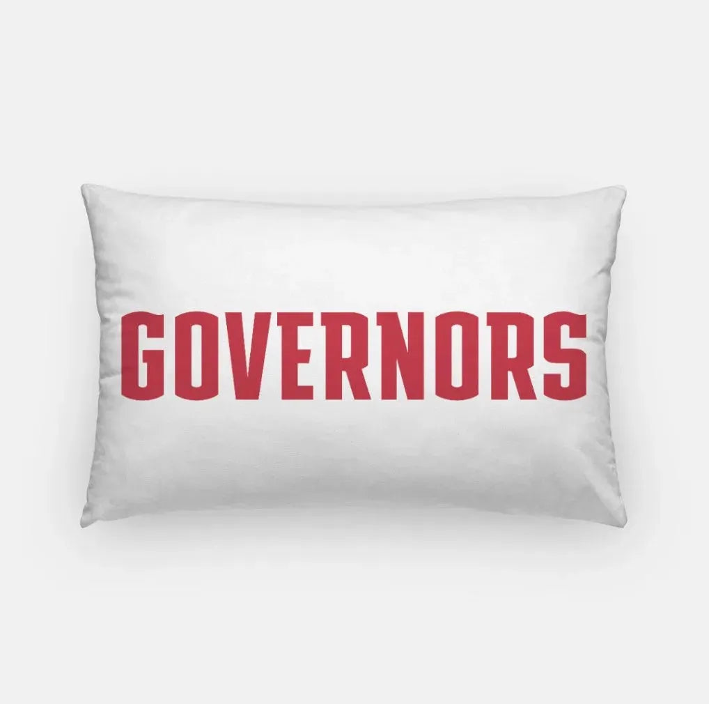 Austin Peay Lumbar Pillow Cover - Governors White Red Pillow Covers