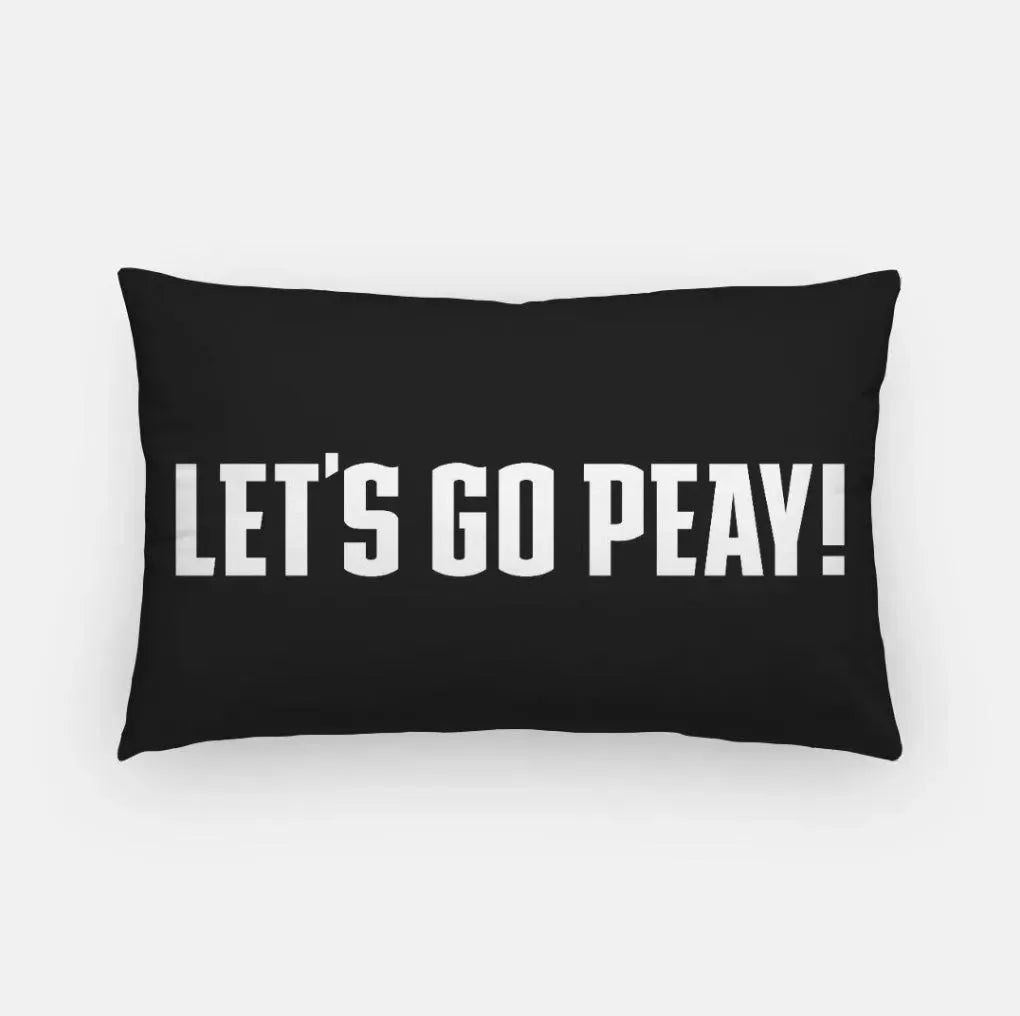 Let's Go Peay Lumbar Pillow Cover Black White Pillow Covers