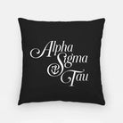 Alpha Sigma Tau 18" Traditional Throw Pillow Cover Black Pillow Covers