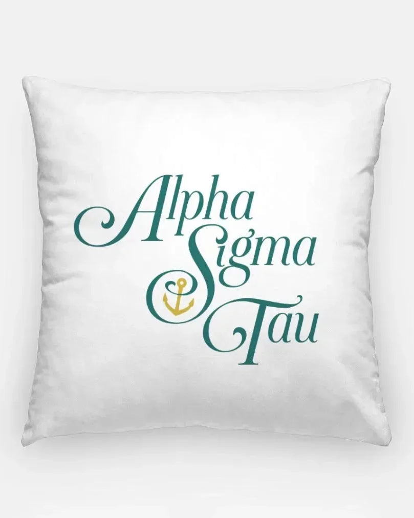 Alpha Sigma Tau 18" Traditional Throw Pillow Cover Full Color Pillow Covers