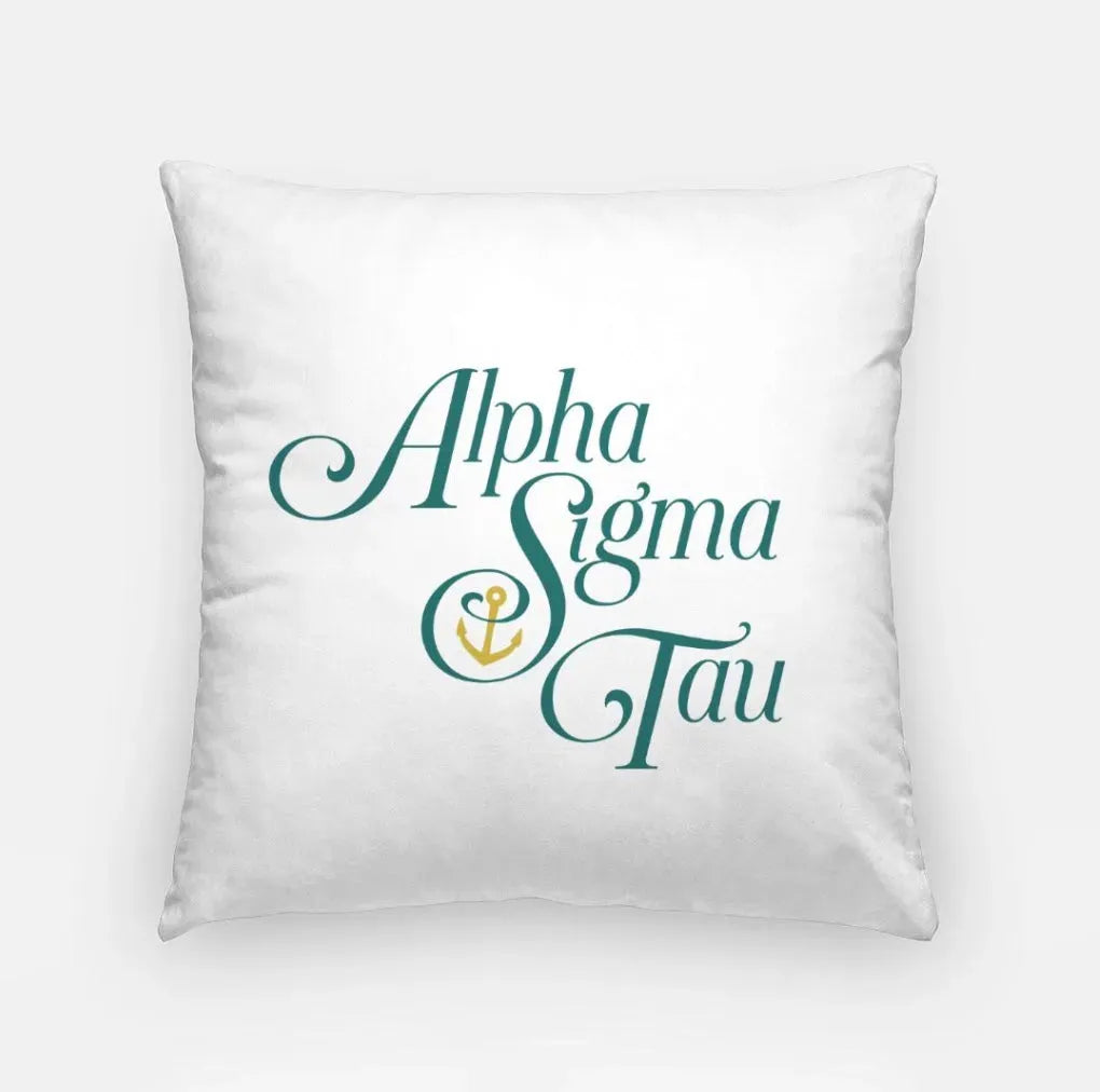Alpha Sigma Tau 18" Traditional Throw Pillow Cover Full Color Pillow Covers