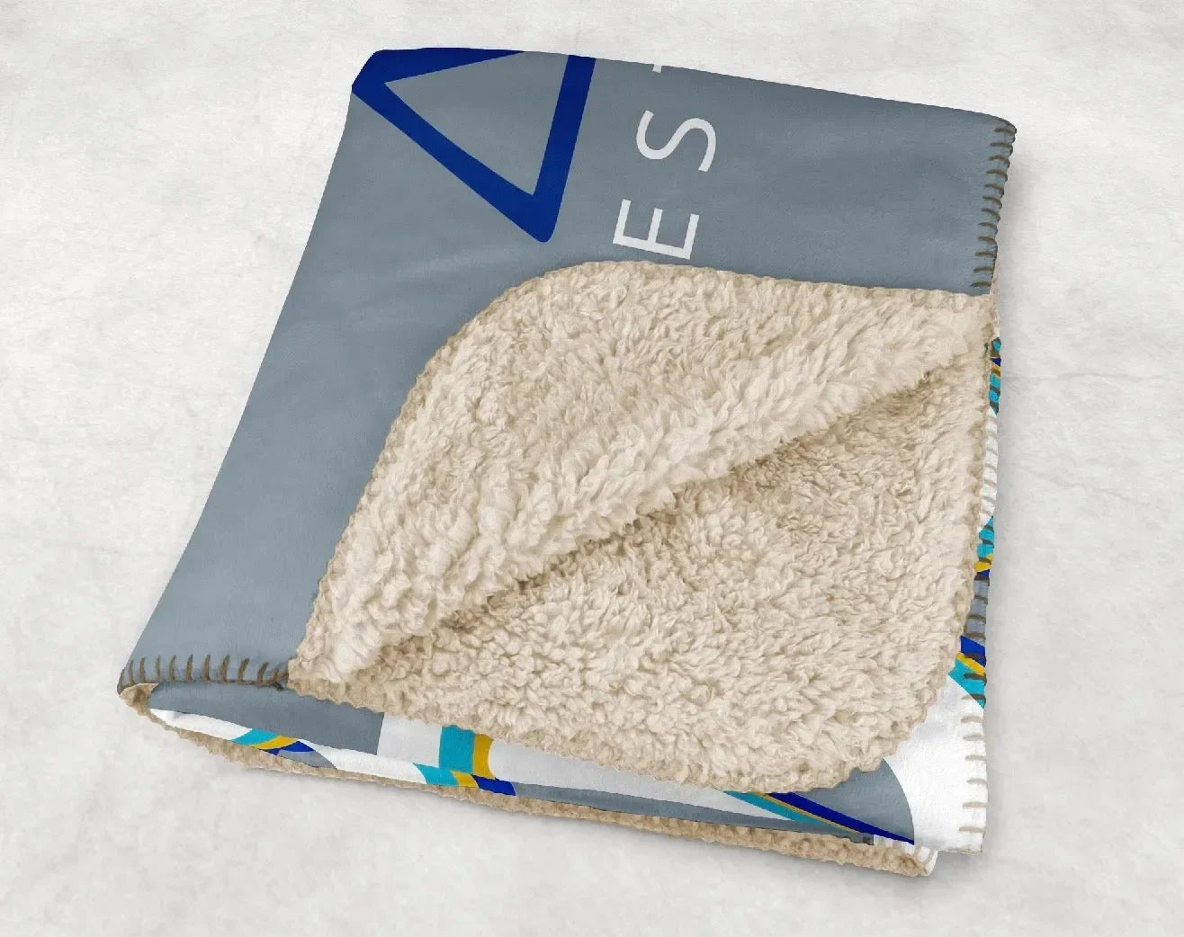 Tri Delta XL 60x80. Retro Sherpa Throw Blanket Throw Blankets