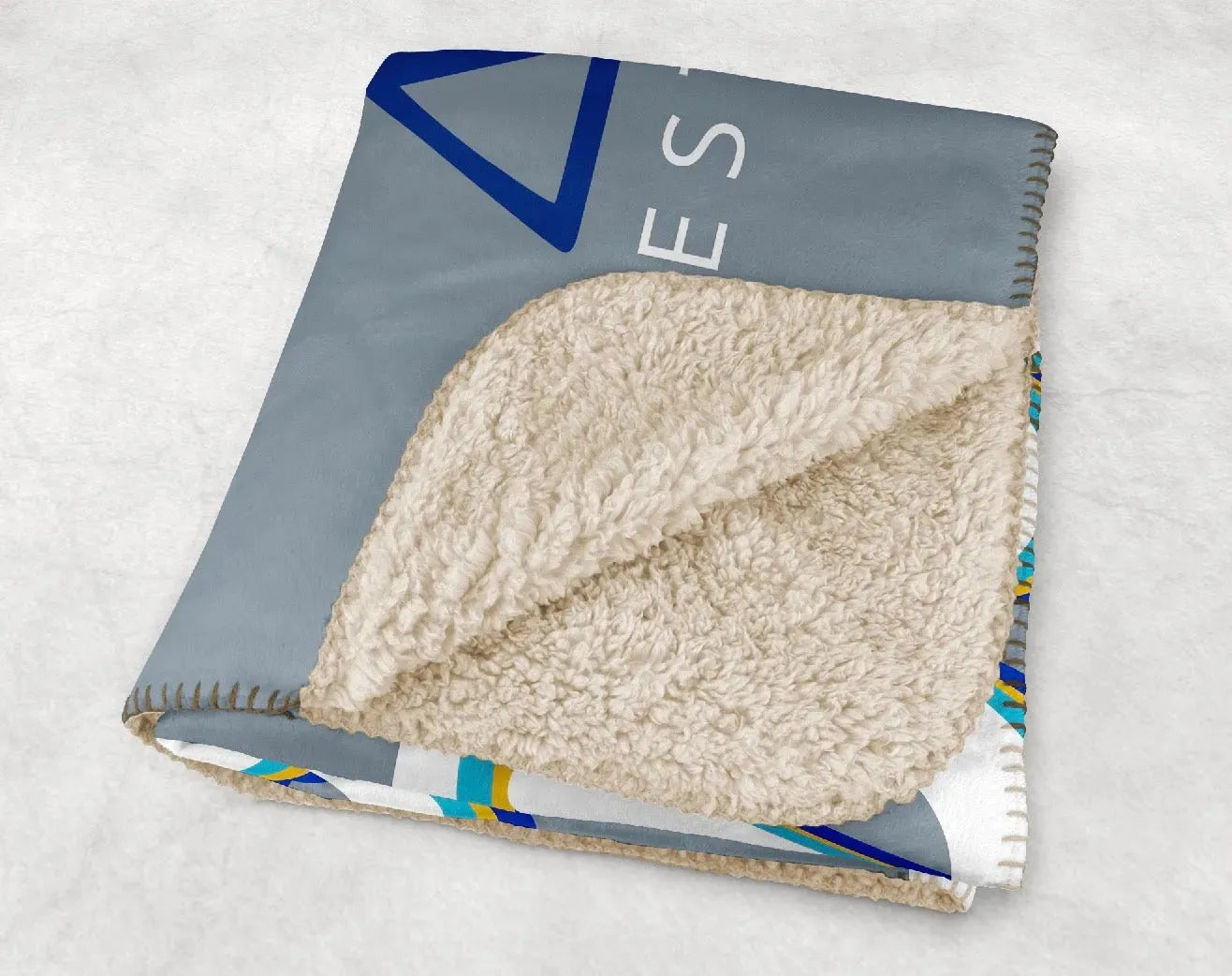 Tri Delta XL 60x80. Retro Sherpa Throw Blanket Throw Blankets