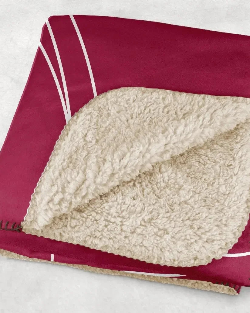 Kappa Delta XL 60x80 Sherpa Throw Blanket - Rose Icon Throw Blankets