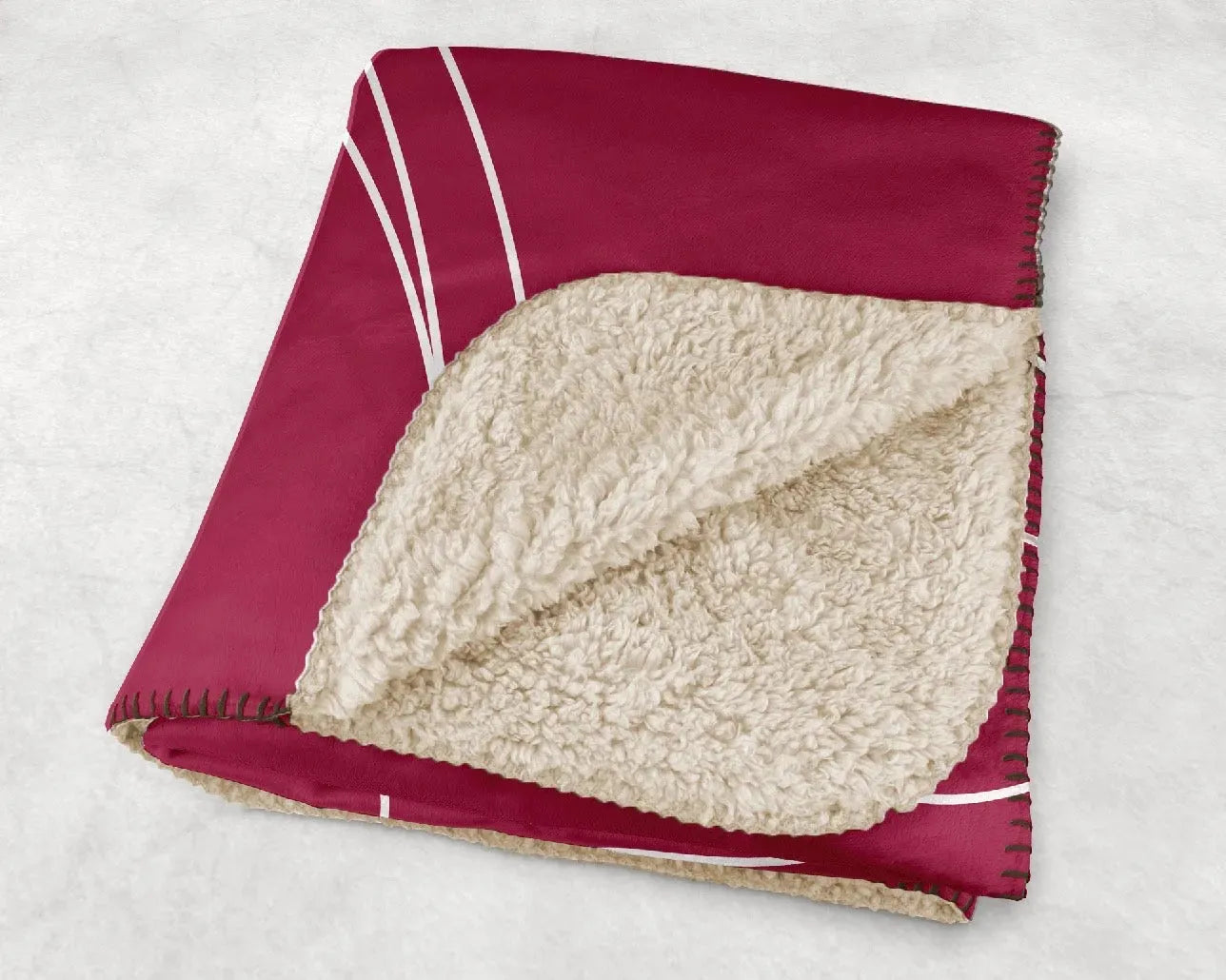 Kappa Delta XL 60x80 Sherpa Throw Blanket - Rose Icon Throw Blankets