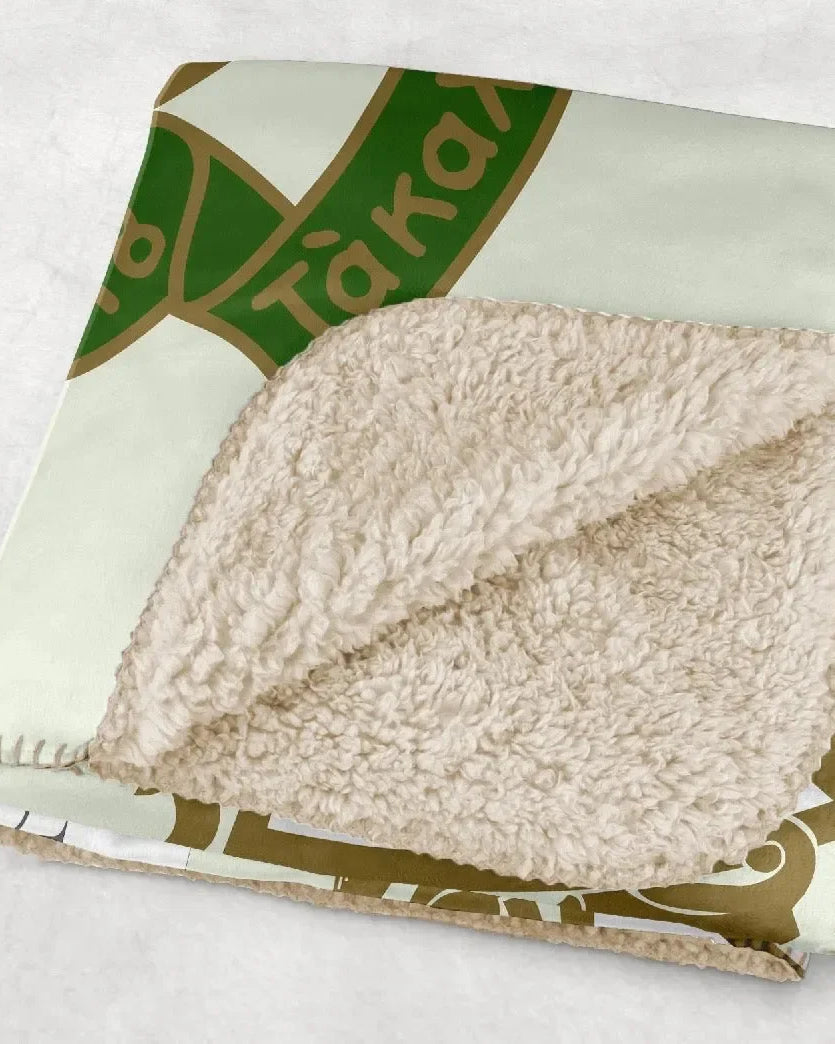 Kappa Delta XL 60x80 Sherpa Throw Blanket - Wide Band Crest Throw Blankets