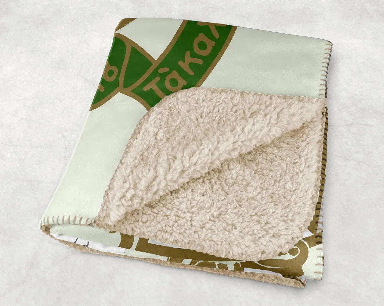 Kappa Delta XL 60x80 Sherpa Throw Blanket - Wide Band Crest Throw Blankets
