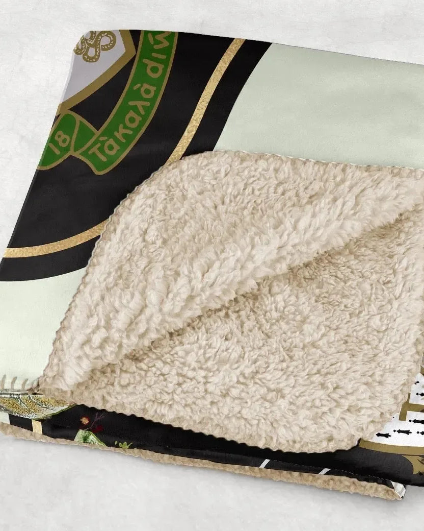 Kappa Delta XL 60x80 Sherpa Throw Blanket - Rose Frame Throw Blankets
