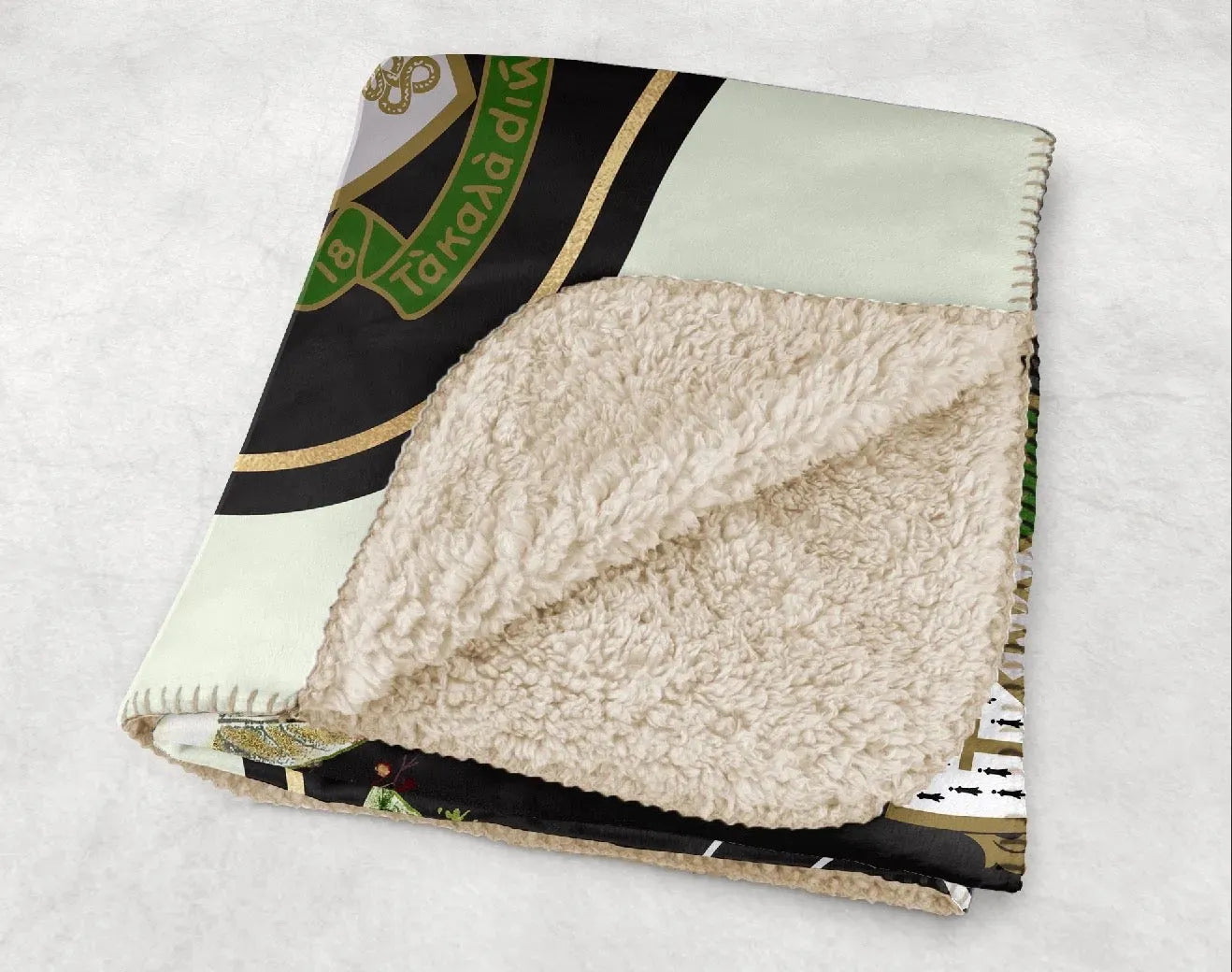 Kappa Delta XL 60x80 Sherpa Throw Blanket - Rose Frame Throw Blankets