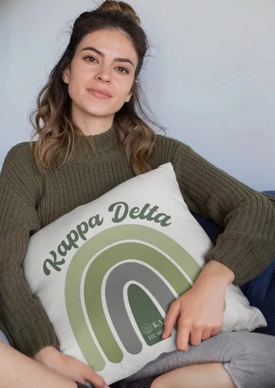 Kappa Delta 18" Throw Pillow Cover - Rainbow Pillow Covers