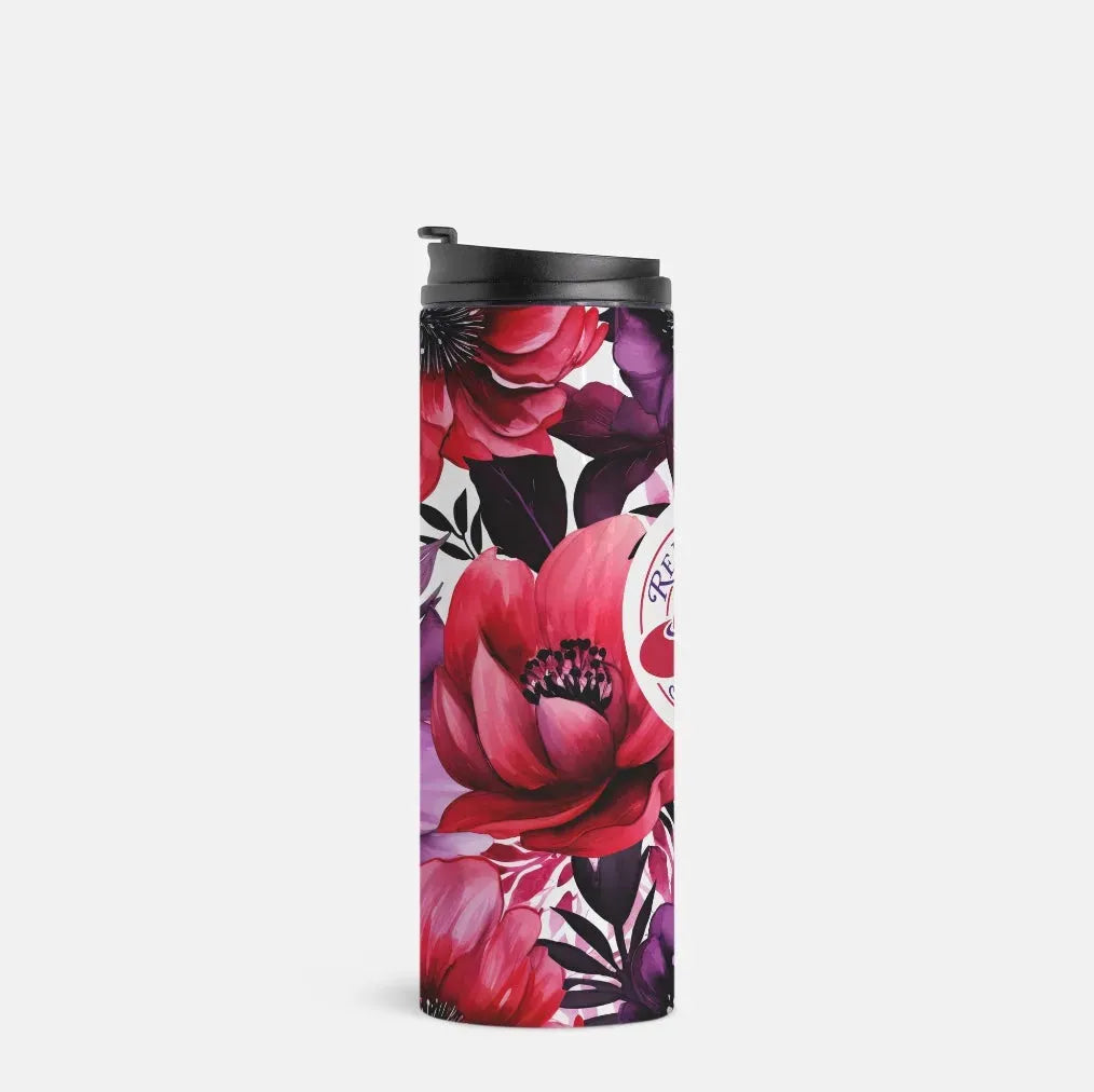 Red Hat Society Thermal Tumbler 16 oz. - Floral Drinkware
