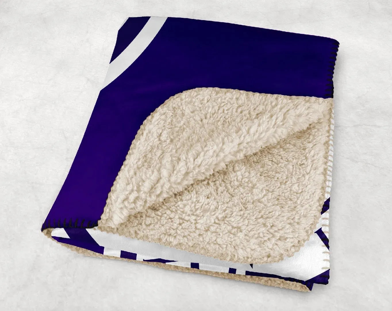 High Point University XL 60x80 Sherpa Blanket - HPU Seal Throw Blankets