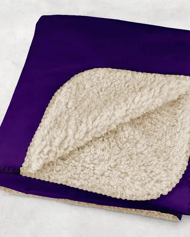 Red Hat Society Sherpa Blanket - Center Band Throw Blankets