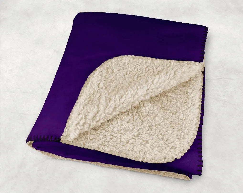 Red Hat Society Sherpa Blanket - Center Band Throw Blankets