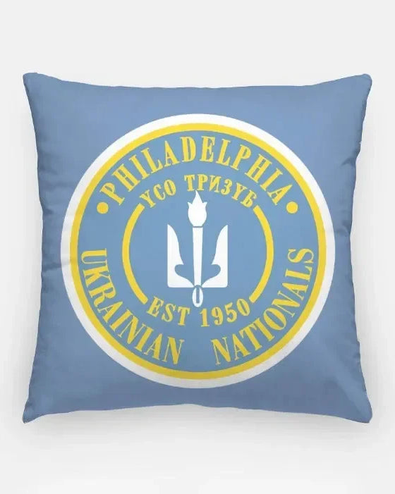 Philadelphia Ukrainian Nationals Traditional Pillow Cover 18" Blue Pillow Covers