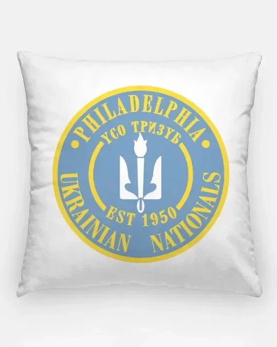 Philadelphia Ukrainian Nationals Traditional Pillow Cover 18" White Pillow Covers