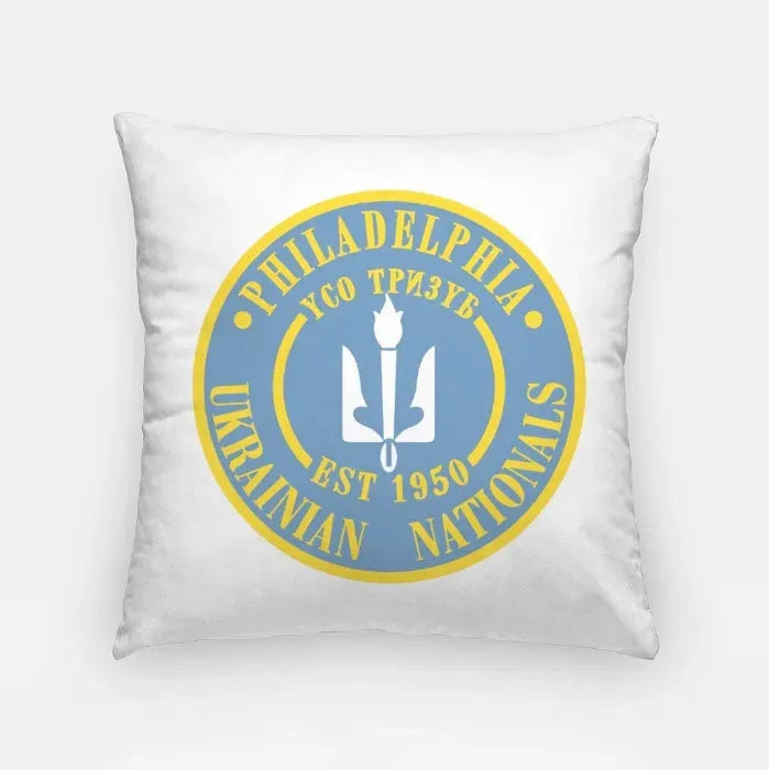 Philadelphia Ukrainian Nationals Traditional Pillow Cover 18" White Pillow Covers