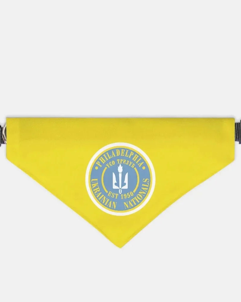 Philadelphia Ukrainian Nationals Gold Pet Bandana Large Pet Bandanas