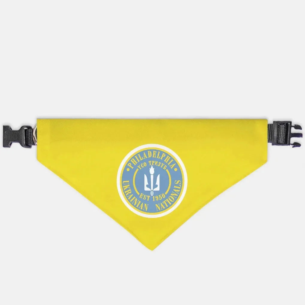 Philadelphia Ukrainian Nationals Gold Pet Bandana Large Pet Bandanas