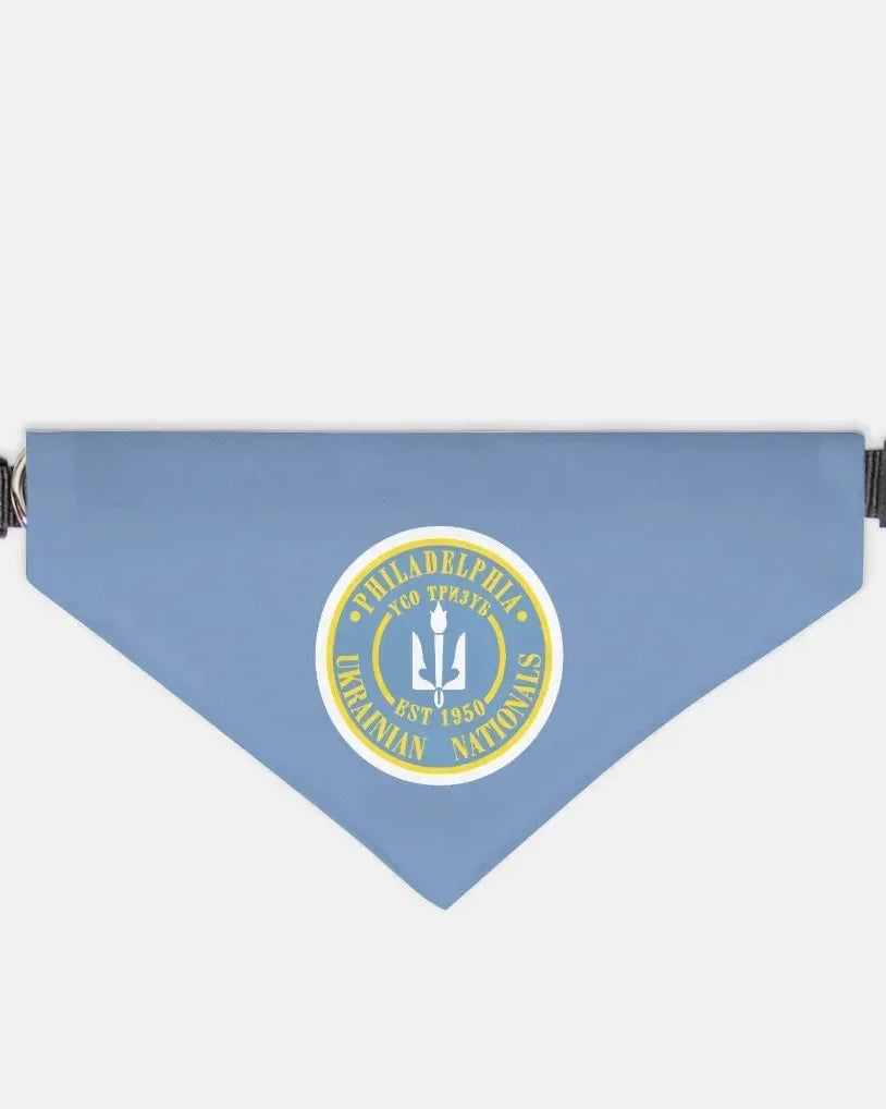 Philadelphia Ukrainian Nationals Blue Pet Bandana Large