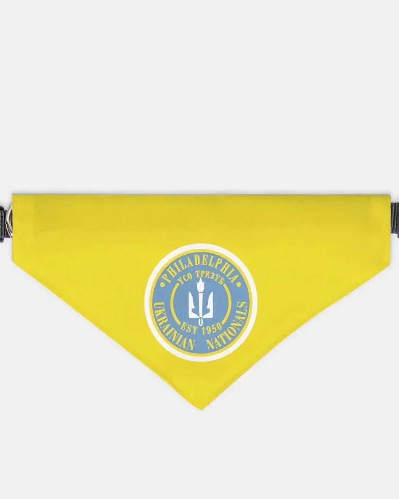 Philadelphia Ukrainian Nationals Gold Pet Bandana XL Pet Bandanas