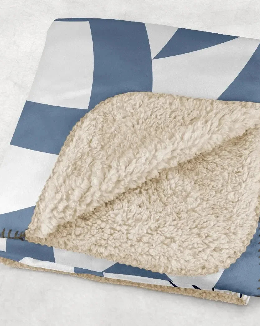 Alpha Delta Pi XL 60x80 Sherpa Throw Blanket - Horizon Tribal Throw Blankets