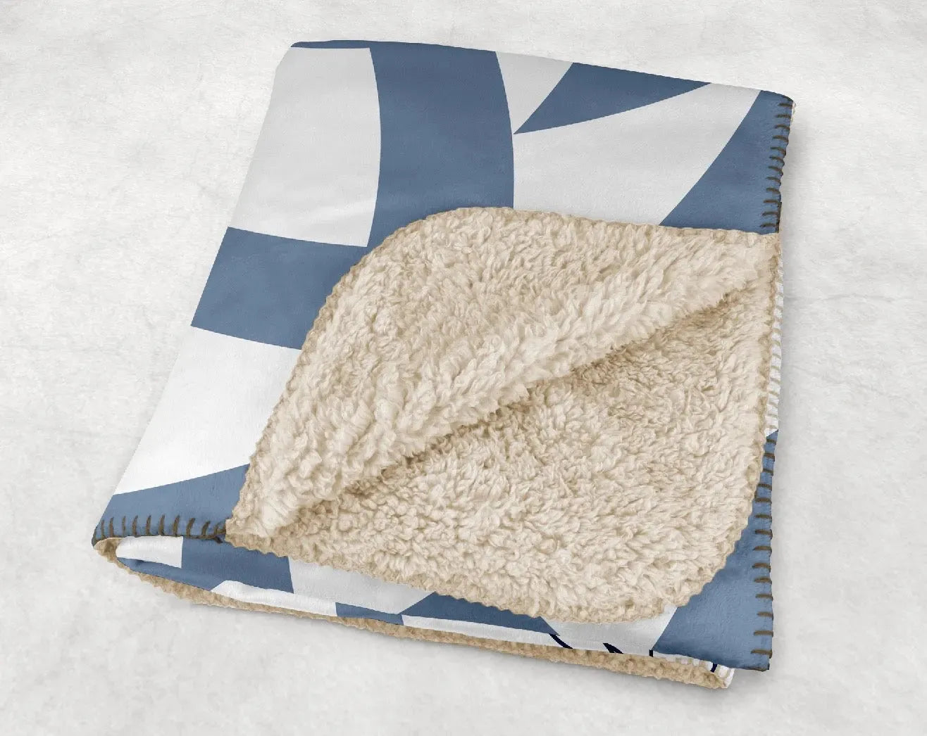 Alpha Delta Pi XL 60x80 Sherpa Throw Blanket - Horizon Tribal Throw Blankets