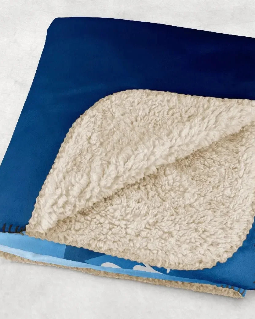 Alpha Delta Pi XL 60x80 Sherpa Throw Blanket - Midnight Gradient Throw Blankets