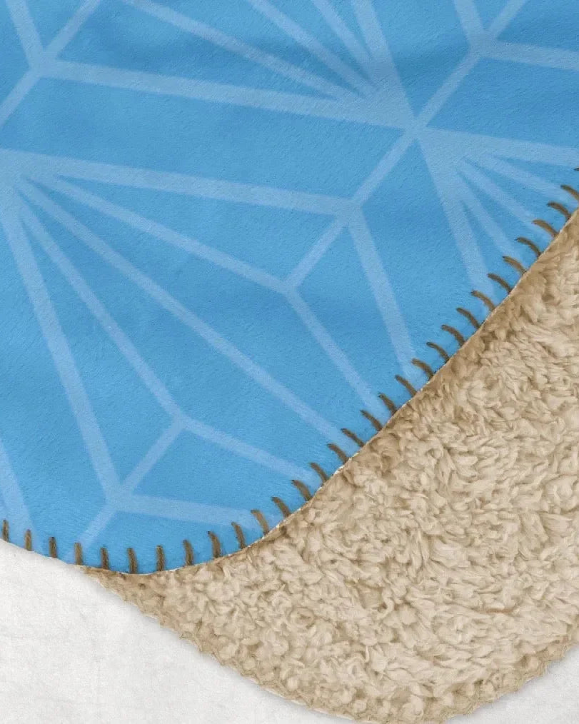Alpha Delta Pi XL 60x80 Sherpa Throw Blanket - Midnight Horizon Diamond Throw Blankets