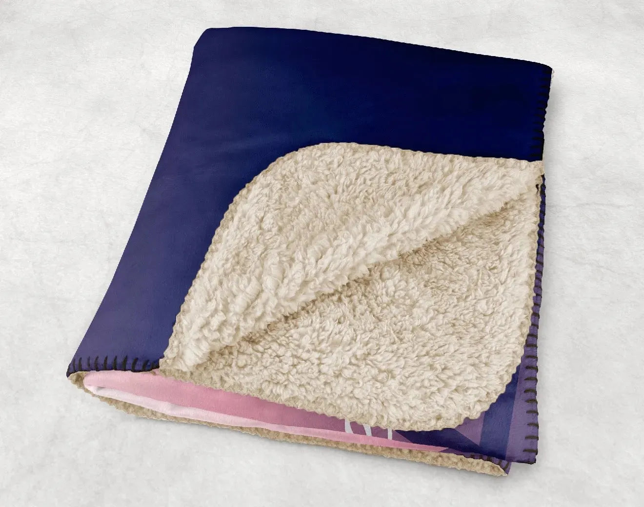 Delta Gamma XL 60x80 Sherpa Throw Blanket - Gradient Throw Blankets
