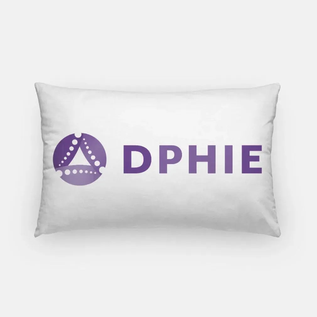 DPHIE Traditional Lumbar Pillow Cover White Purple Pillow Covers