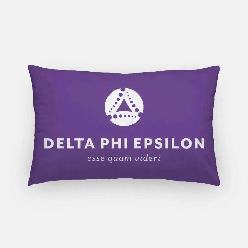 Delta Phi Epsilon Traditional Lumbar Pillow Cover Purple Pillow Covers