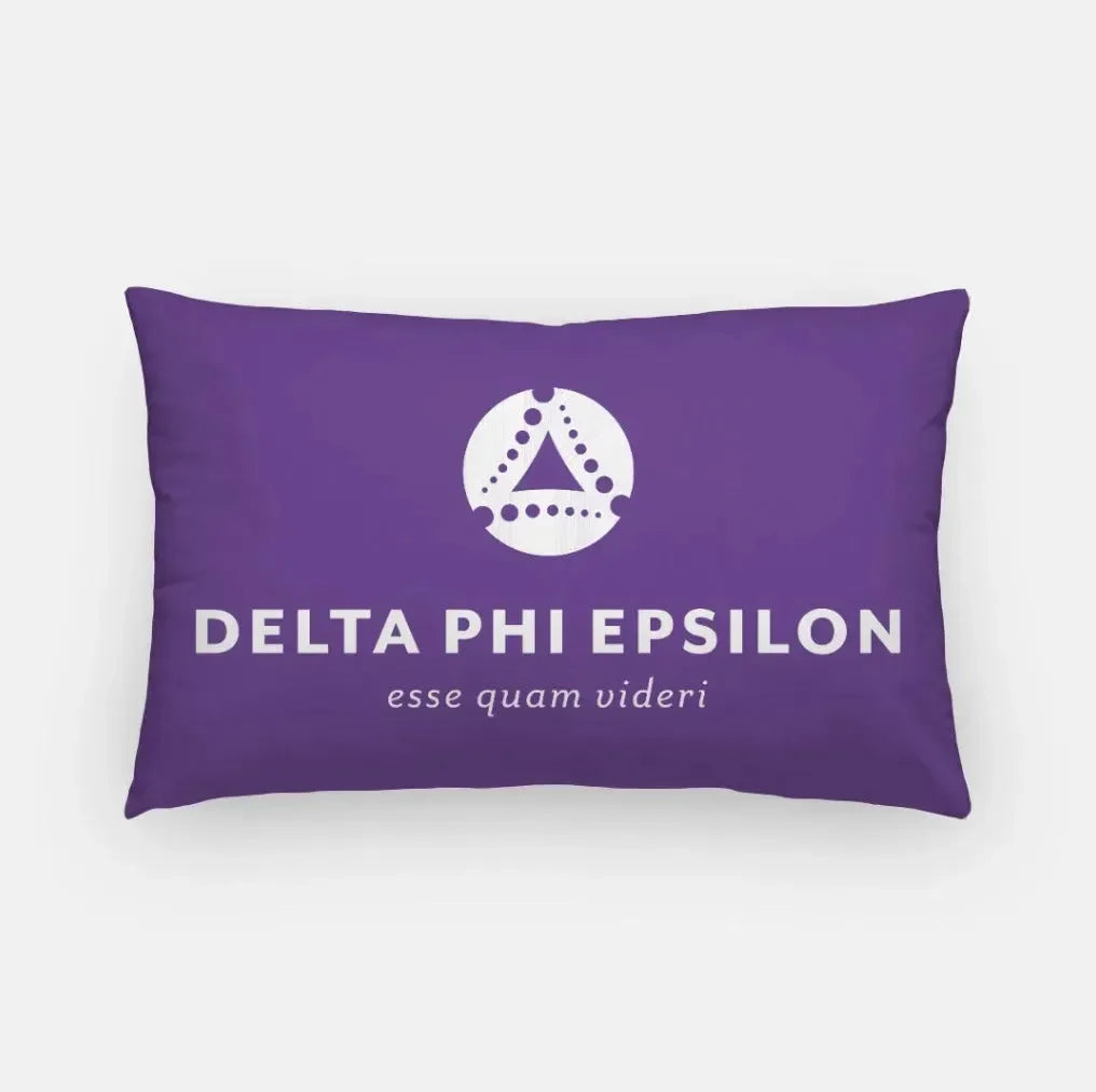 Delta Phi Epsilon Traditional Lumbar Pillow Cover Purple Pillow Covers