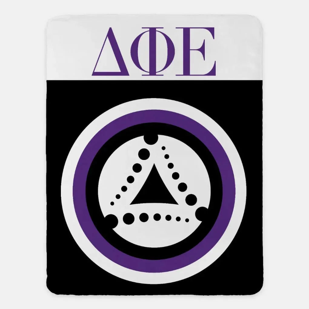 DPHIE XL 60x80 Sherpa Blanket - Bullseye Black Throw Blankets