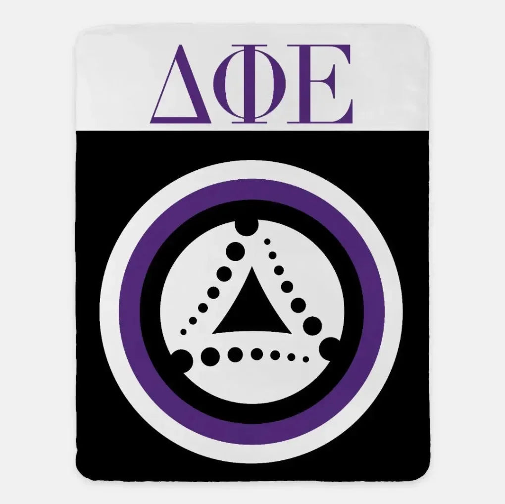 DPHIE XL 60x80 Sherpa Blanket - Bullseye Black Throw Blankets